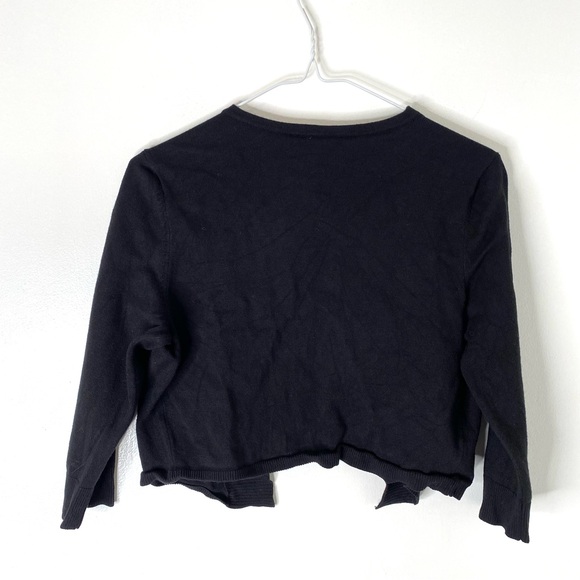 WHBM Black Cropped Shrug Sweater - Picture 5 of 9